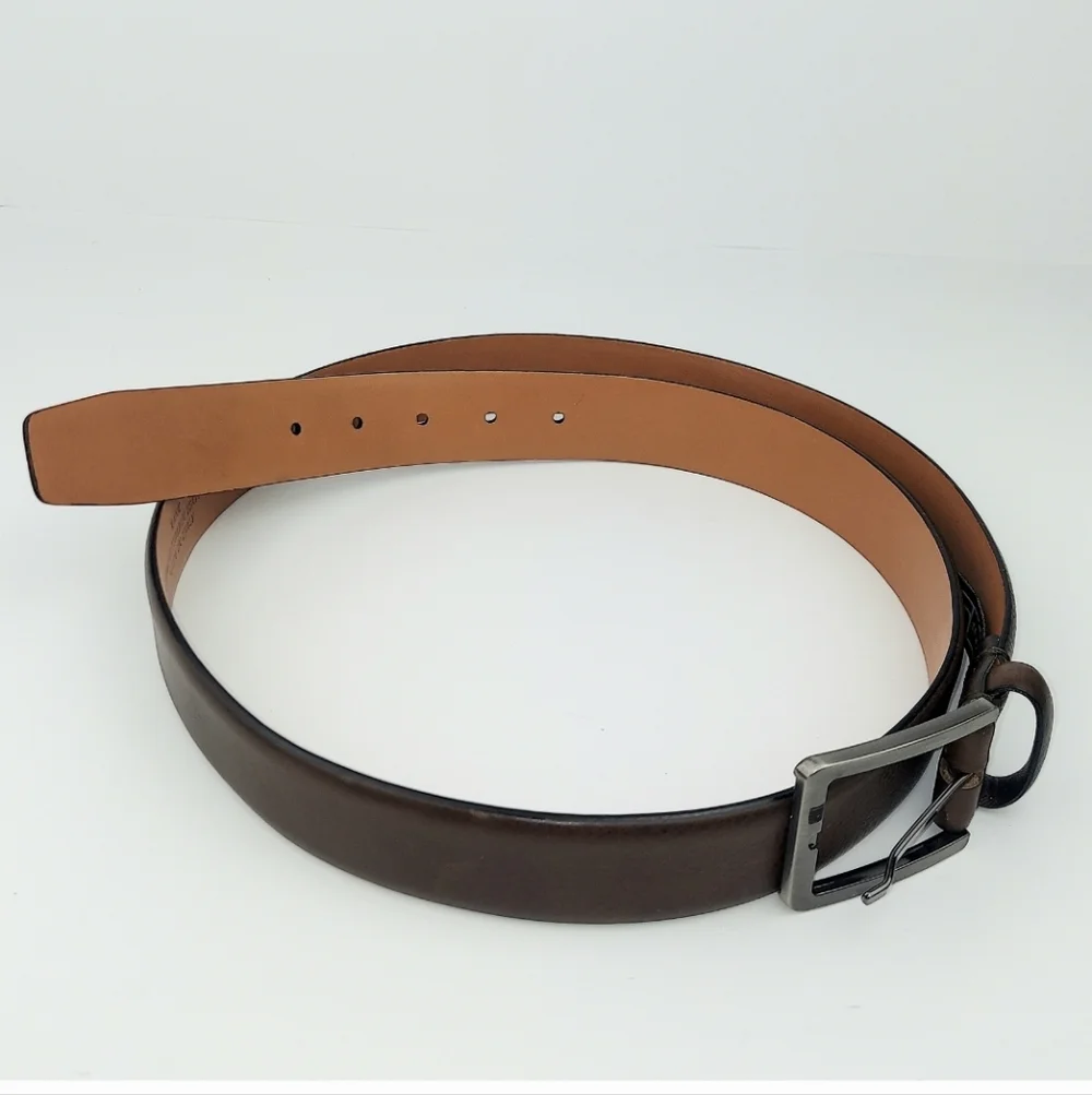Trafalgar Men's Brown Leather Kane Belt 42